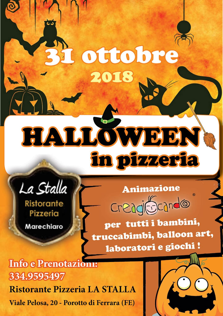Halloween in Pizzeria: 31 Ottobre 2018